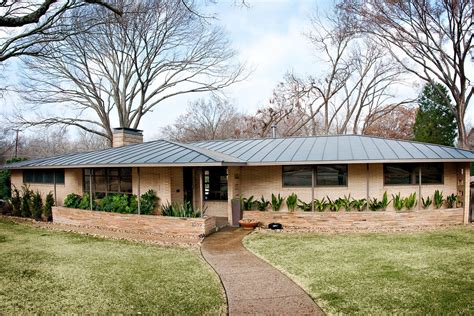 brick ranch house metal roof|pictures of brick house roofs.